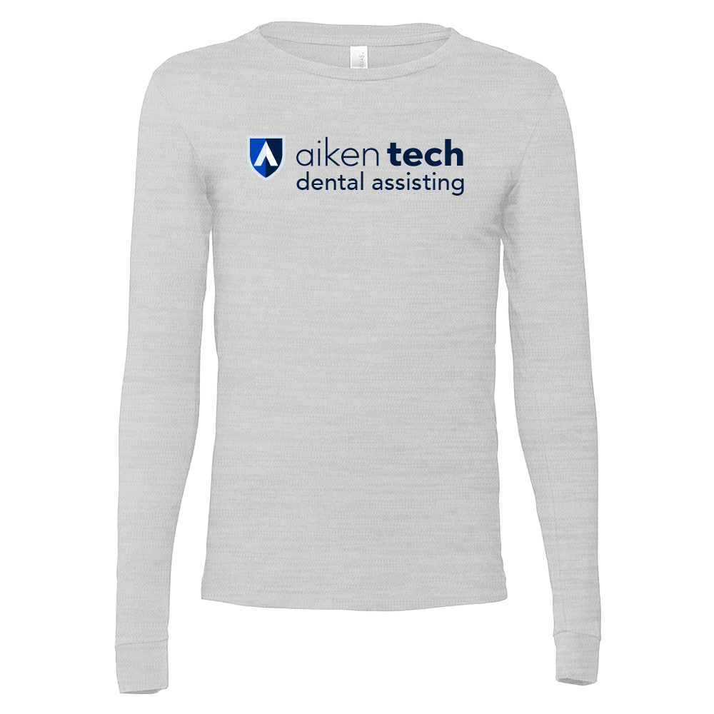 Dental Assisting- Aiken Technical Bella + Canvas Ash Grey Jersey Cotton Long Sleeve T Shirt
