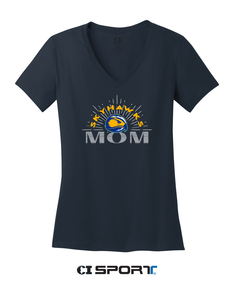 Skyhawks Mom Ladies V-Neck T-Shirt