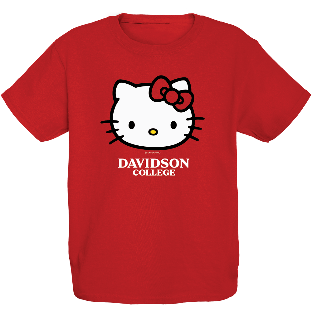 Youth Hello Kitty Davidson College Red Tee