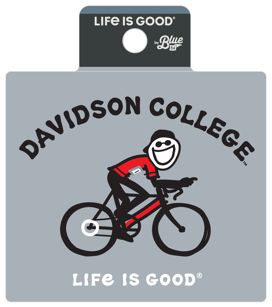 Davidson College Life Is Good Jake Biking Decal
