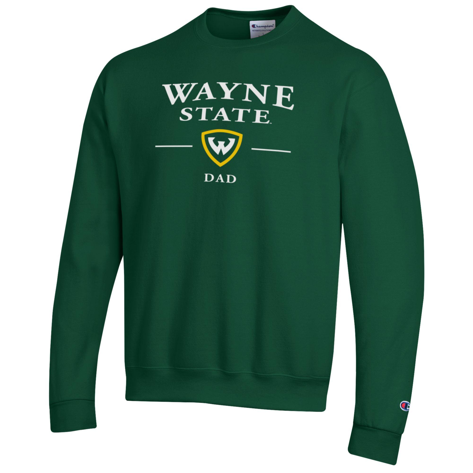 Wayne State Dad over Shield Powerblend Crew Sweatshirt