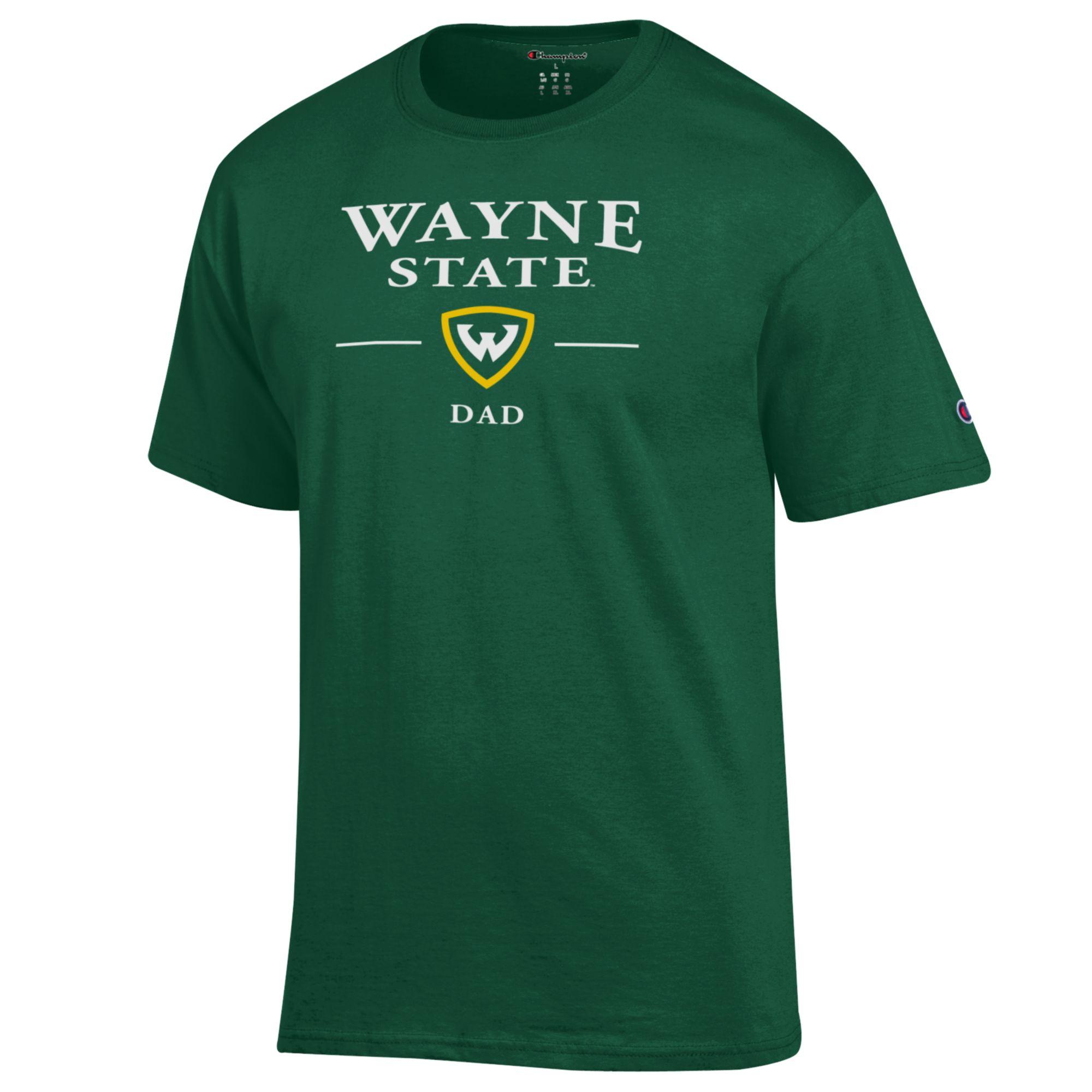 Wayne State Dad over Shield Tshirt