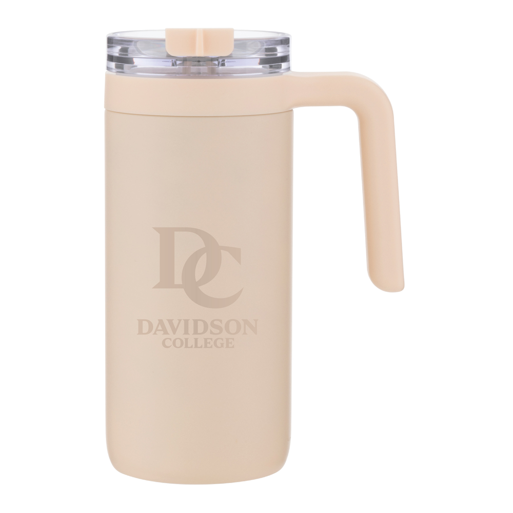 Davidson College Cream Acadia Tumbler With Handle