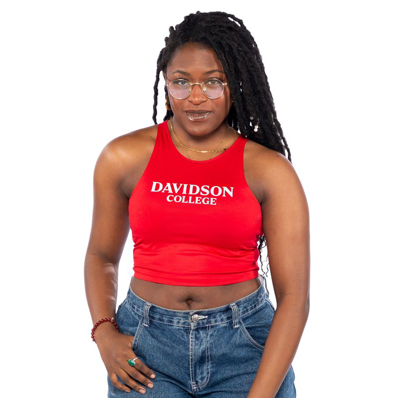 Women's First Down Red Crop Top