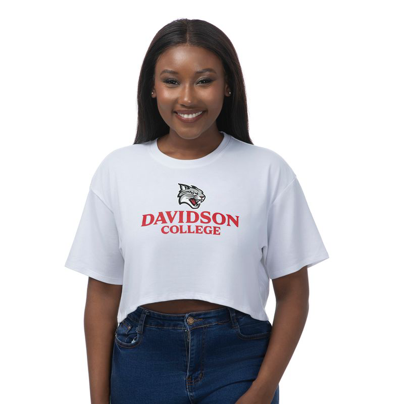 Women's Boxy Crop White Tee