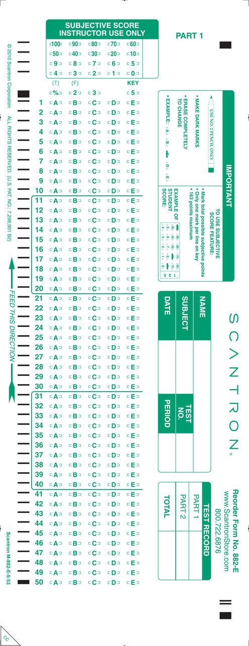 882-E Scantron