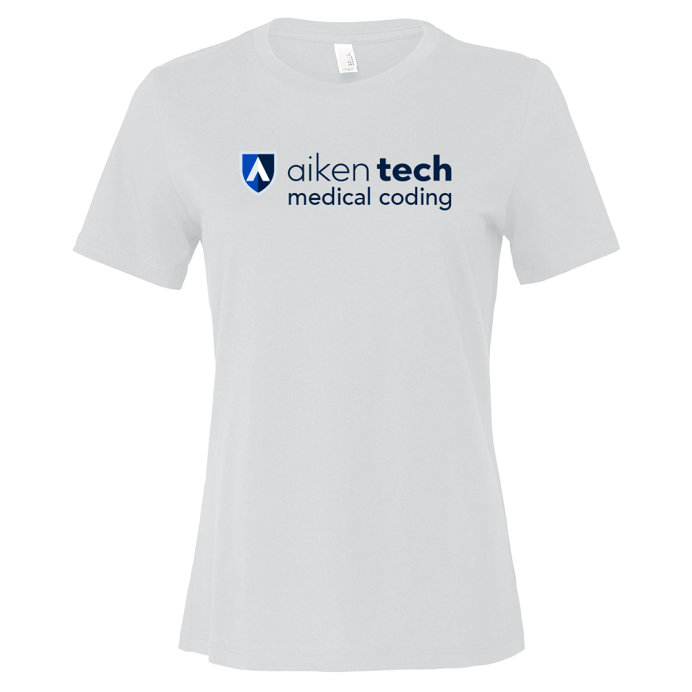 Medical Coding- Aiken Technical Bella + Canvas Womens White Relaxed Cotton T Shirt