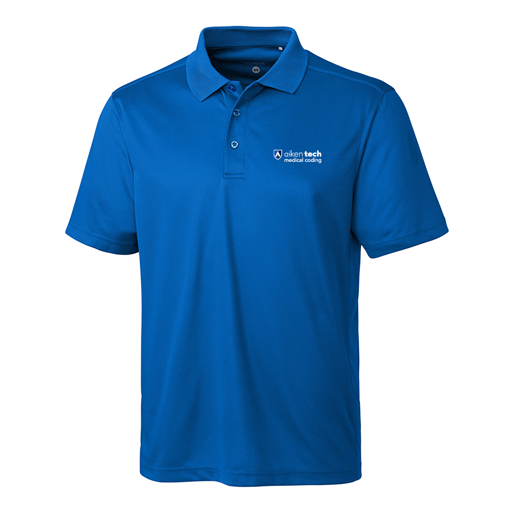 Medical Coding- Aiken Technical C&B Royal Blue Clique Ice Pique Polo