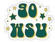 Go WSU Stars Sticker- 2 inch
