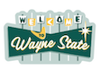 Welcome to Wayne State Sticker- 3.5 inch