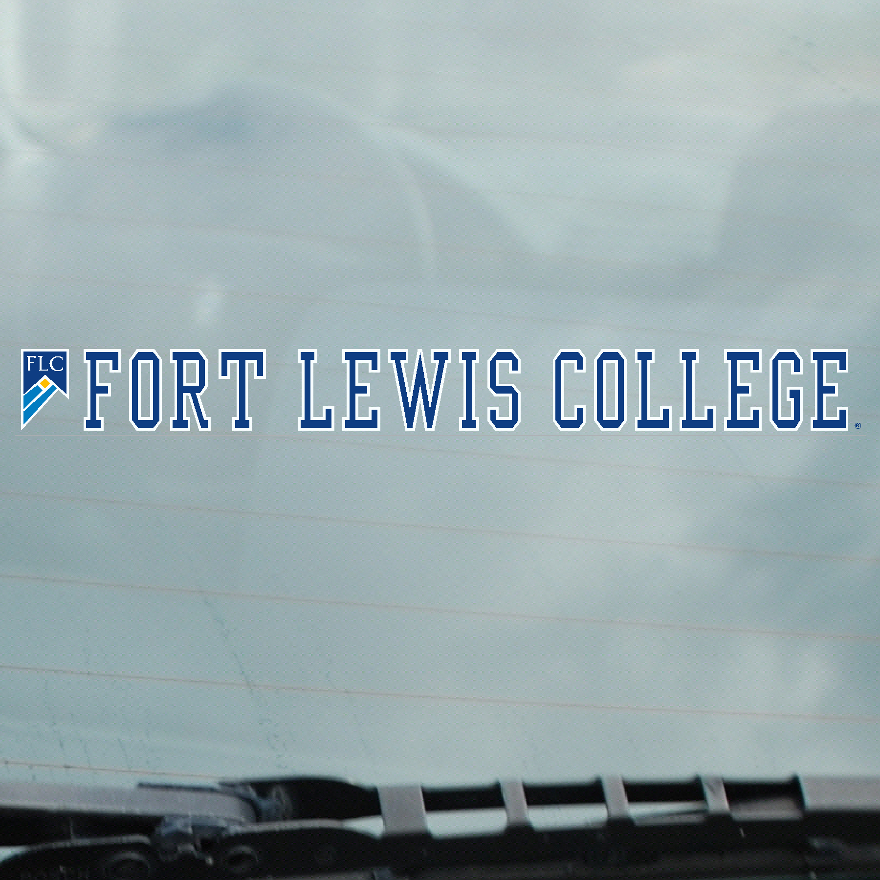 Fort Lewis College Window Decal Strip - Outside Application