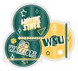 Wayne State 3 Records Sticker- 3.5 inch