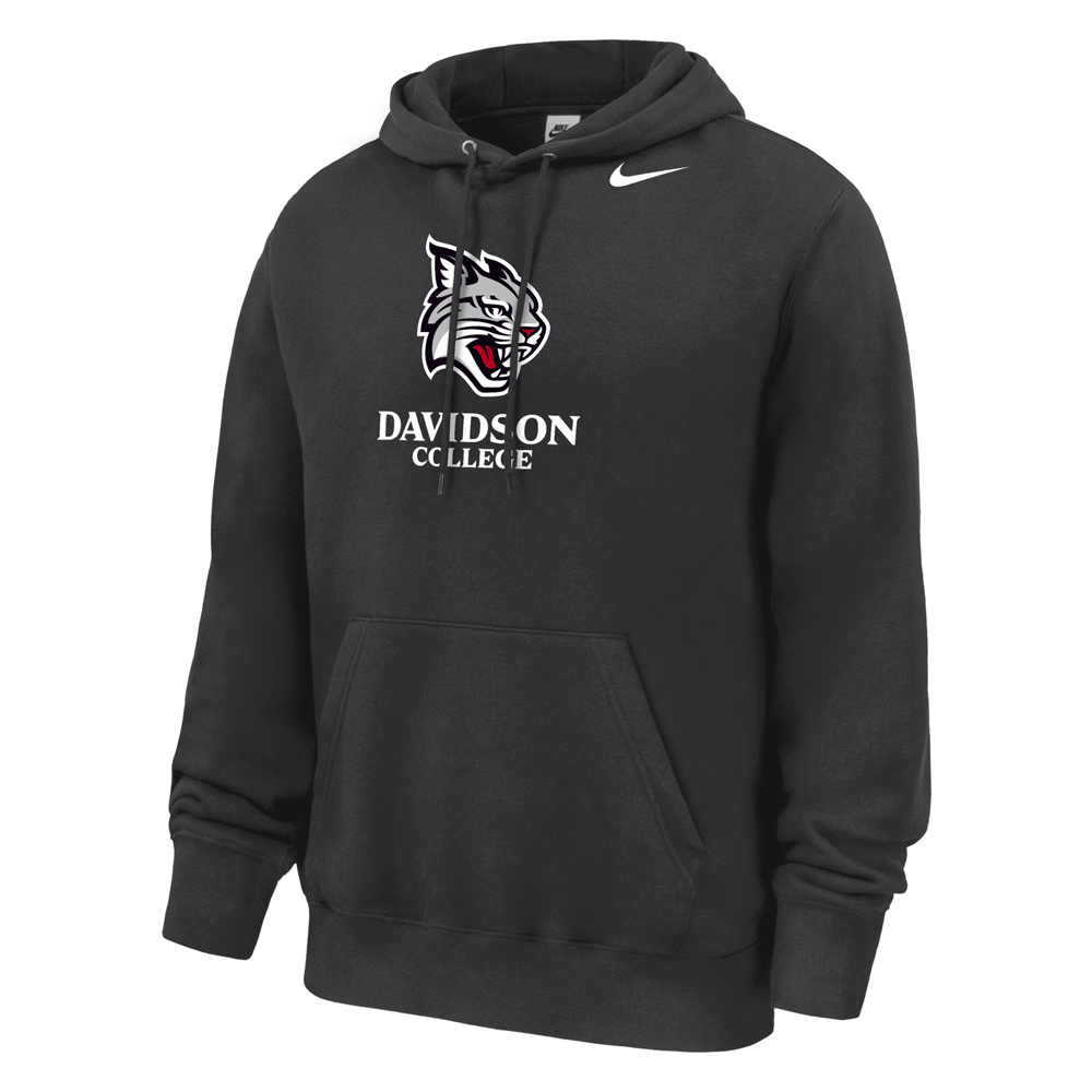 Nike Davidson College Wildcat Black Club Fleece PO Hoodie