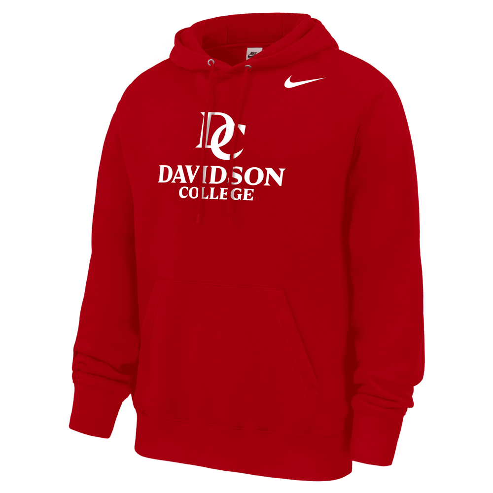 Nike Davidson College Red Club Fleece PO Hoodie