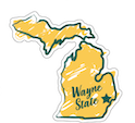Wayne State Michigan Cutout Sticker- 3.5 inch