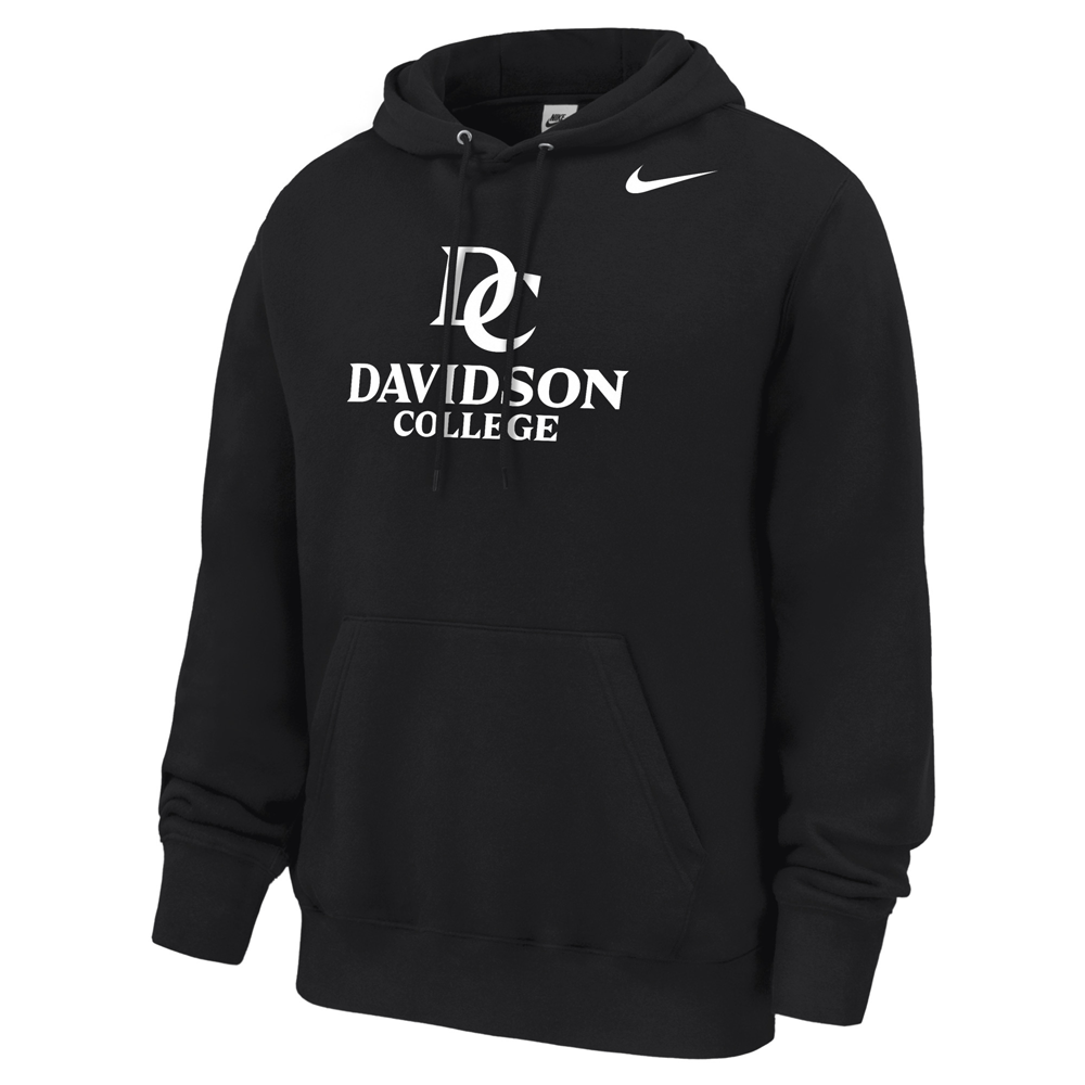 Nike Davidson College Black Club Fleece PO Hoodie