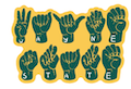 Wayne State ASL Sticker- 3.5 inch