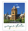 Wayne State University Campus Photo Sticker- 3.5 inch