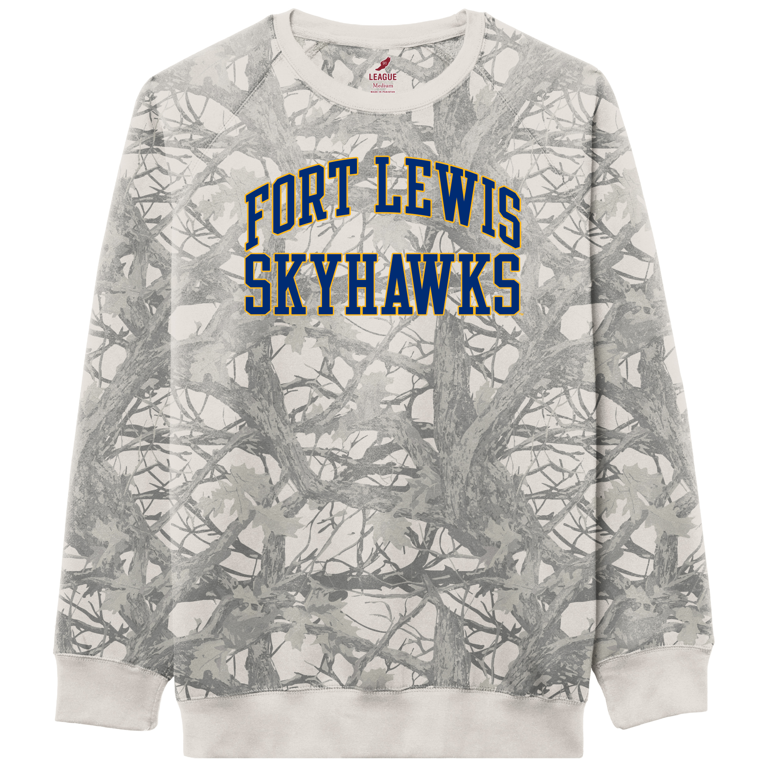 Fort Lewis Skyhawks Faded Camo Crew Sweatshirt