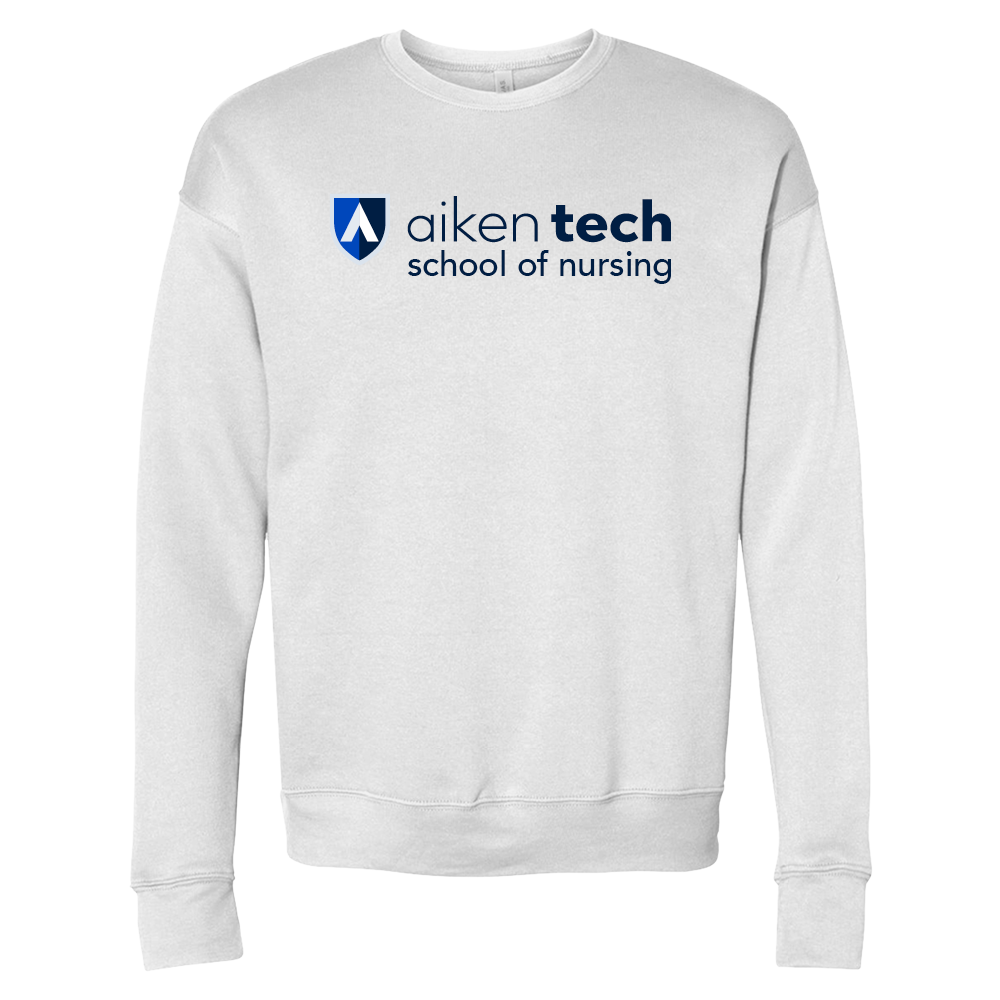 School of Nursing- Aiken Technical Bella + Canvas White Fleece Crew