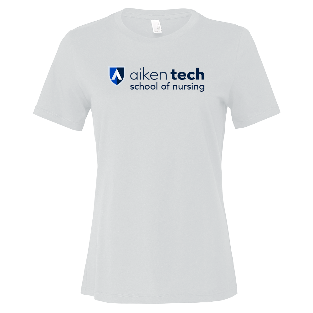 School of Nursing- Aiken Technical Bella + Canvas Womens White Relaxed Cotton T Shirt