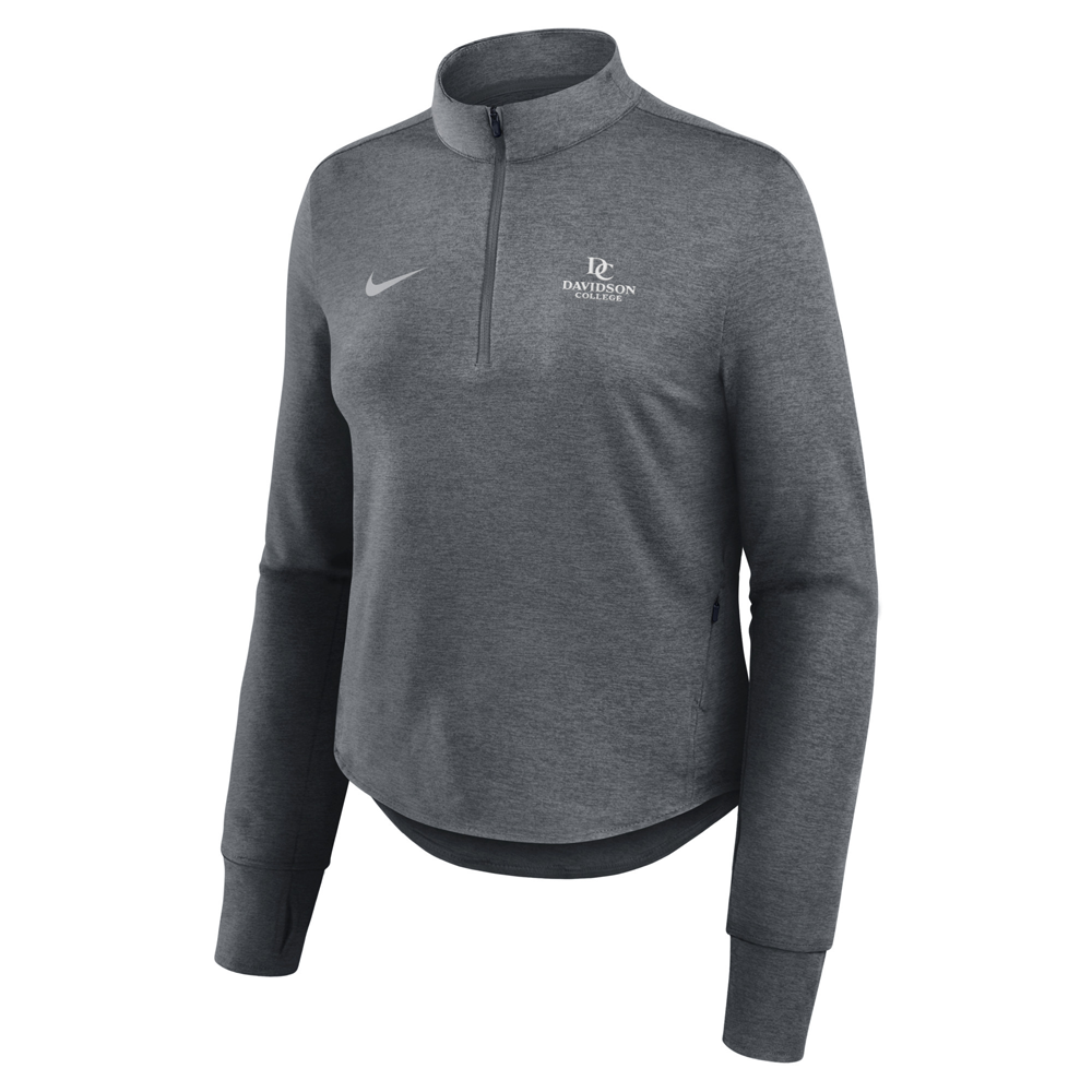 Nike Women's Grey Heather Dri-Fit Half Zip Top