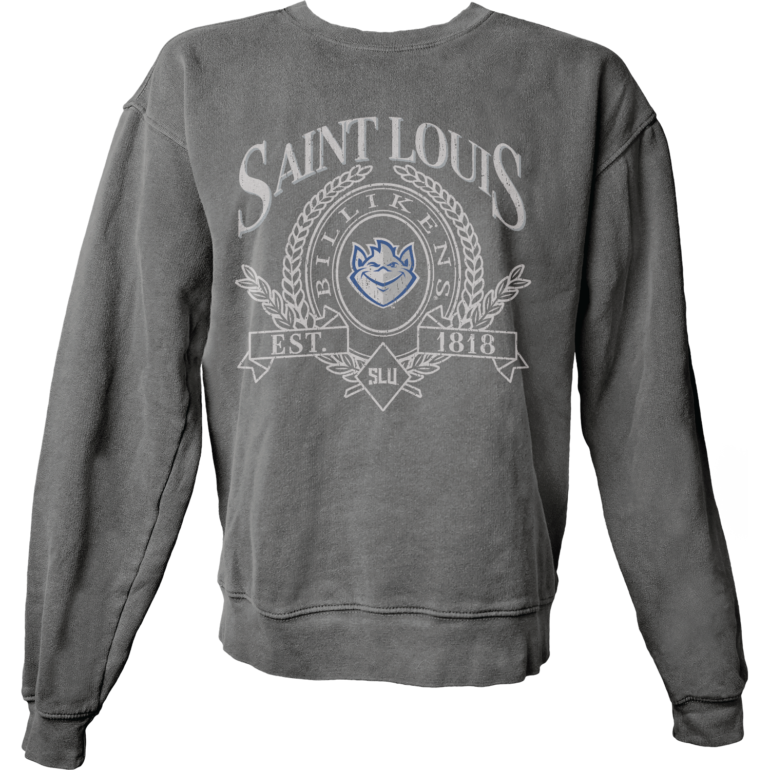 Blue 84 Billiken Seal Distressed Crew Sweatshirt\\