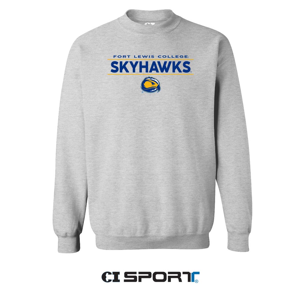 Fort Lewis College Skyhawks Embroidered Crew Sweatshirt
