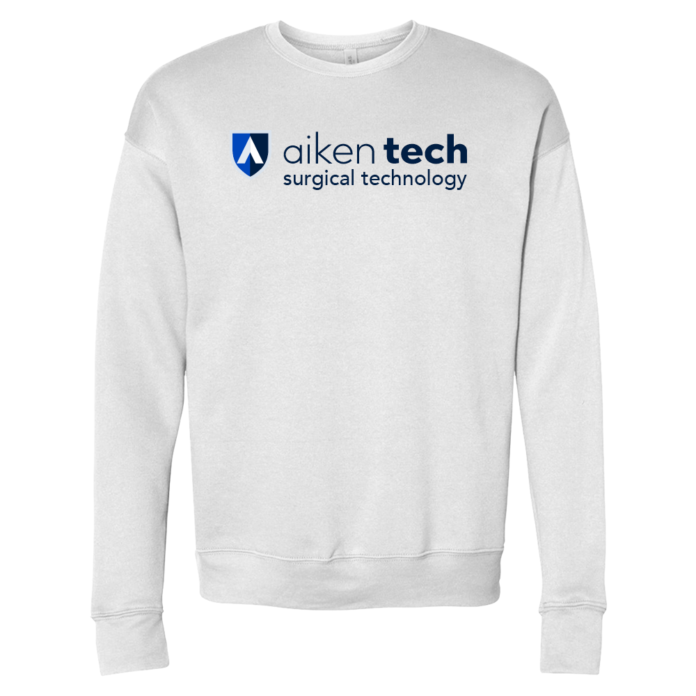 Surgical Technology- Aiken Technical Bella + Canvas White Fleece Crew Sweatshirt