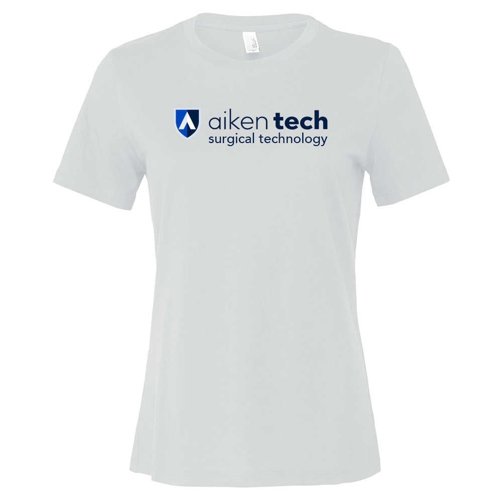 Surgical Technology- Aiken Technical Bella + Canvas Womens White Relaxed Cotton T Shirt