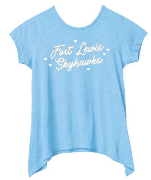 Fort Lewis Skyhawks Glitter & Rhinstone Youth T-Shirt