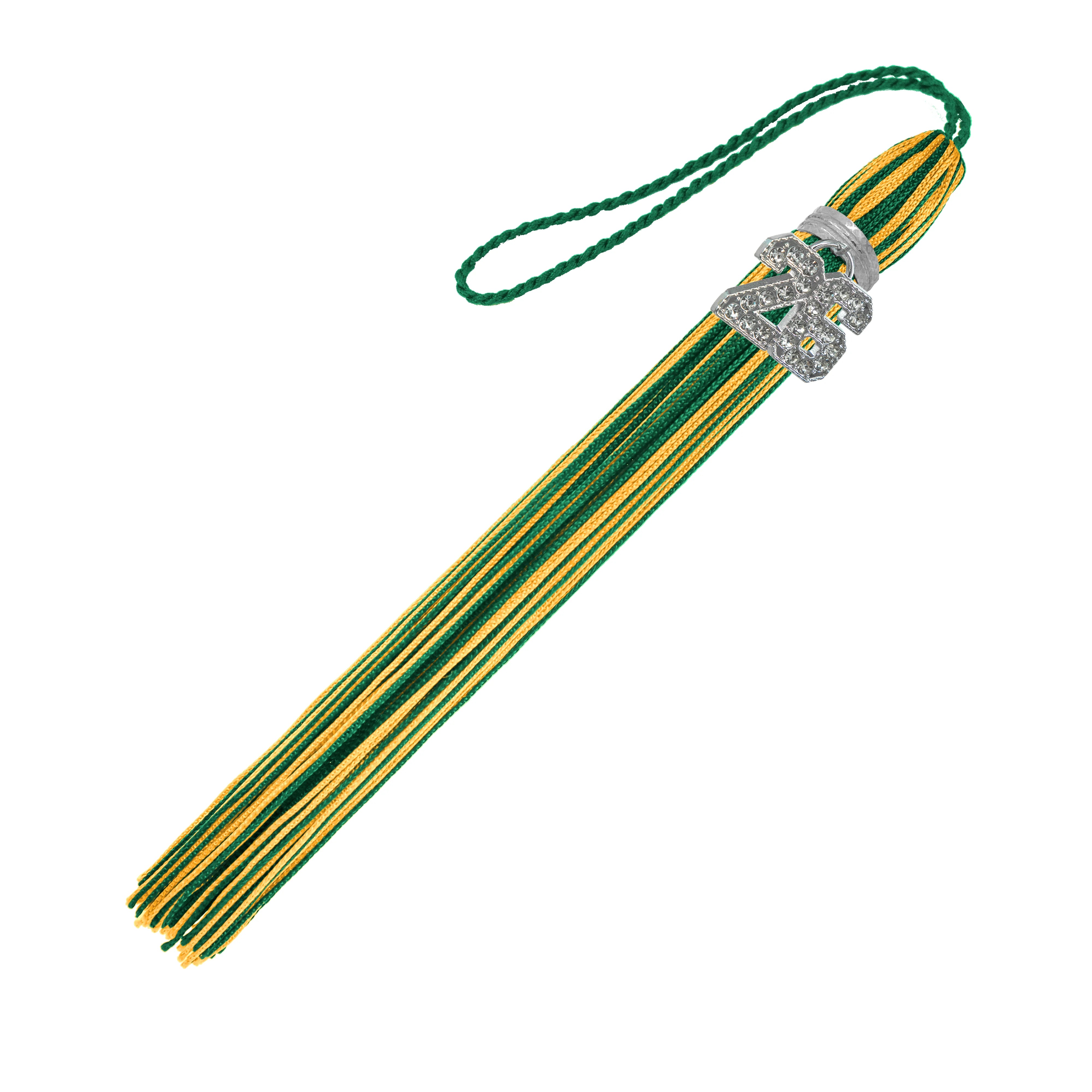Bling 2026 Green/Gold Graduation Tassel- Deluxe