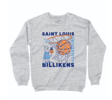 Series 6 Retro Billiken Basketball Net Crew Sweatshirt