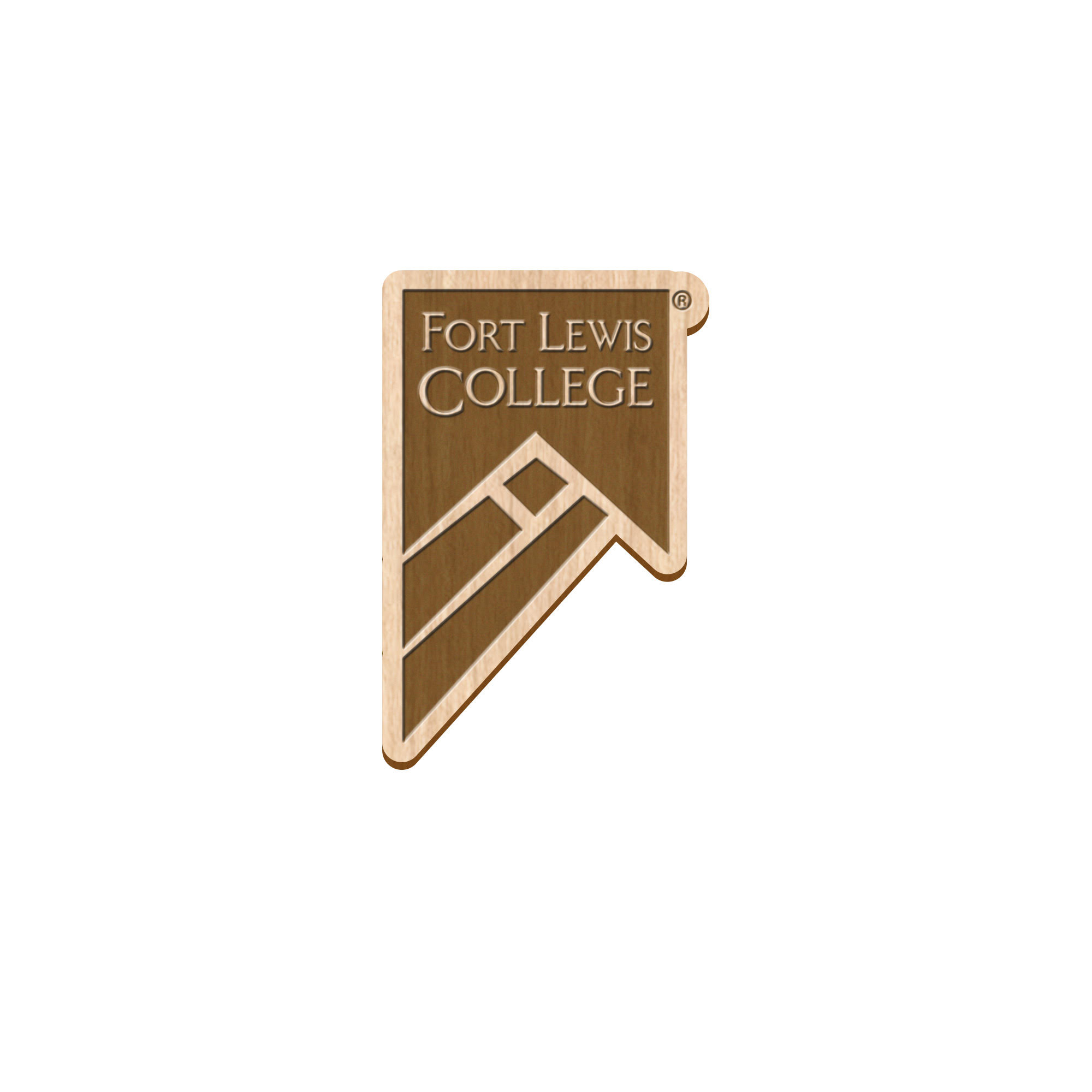 Fort Lewis College Wooden Magnet