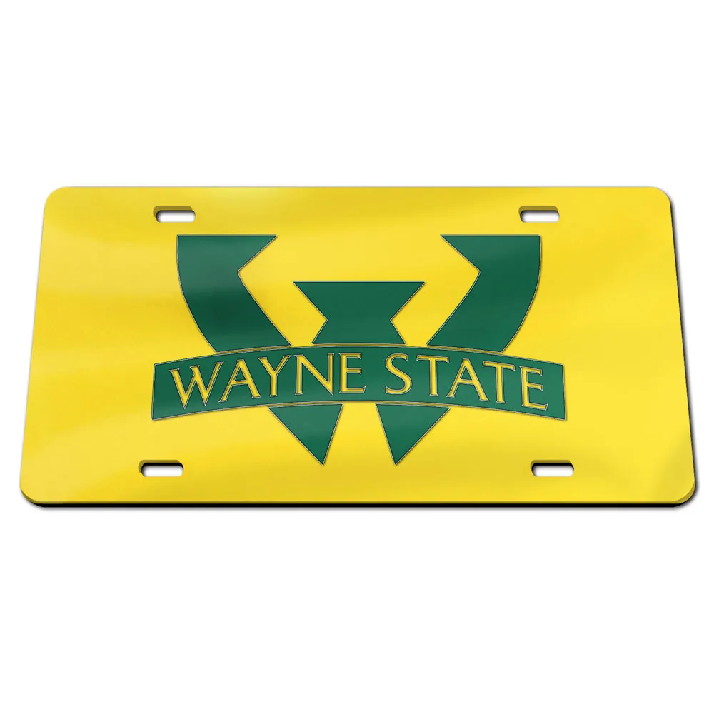 Wayne State Wordmark Logo License Plate