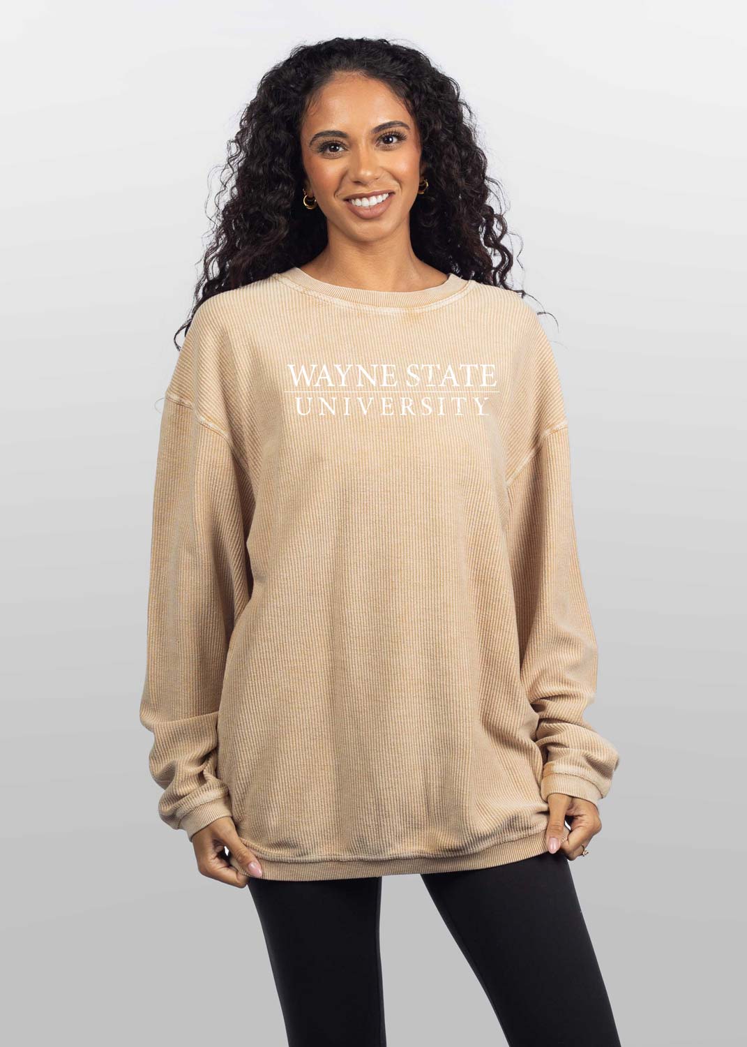 Wayne State University Corded Crew Sweatshirt