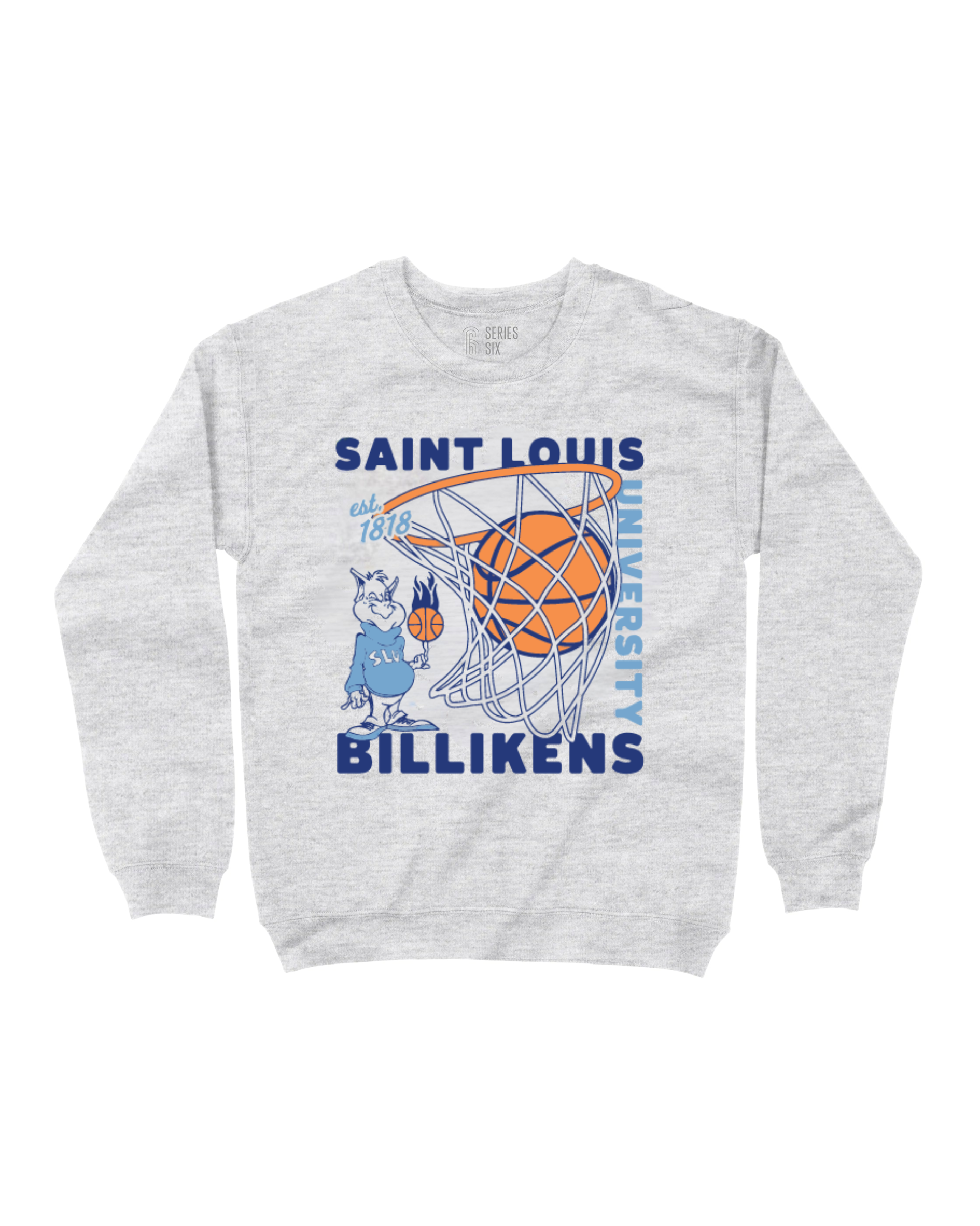 Series 6 Retro Billiken Basketball Net Crew Sweatshirt