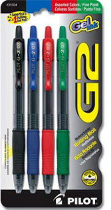 G2 Fine Point, 4 Count, Assorted