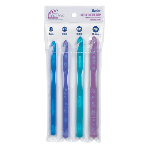 Acrylic Crochet Hooks, 4-Pack