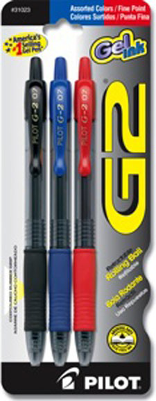 G2 Fine Point, 3 Count, Assorted Office