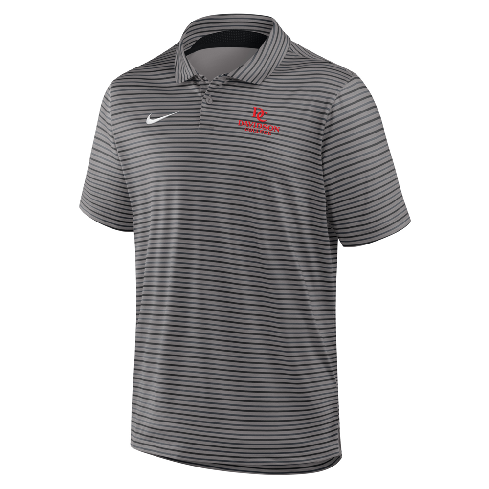 Nike Dri-Fit Smoke Grey/Black Tour Stripe Polo