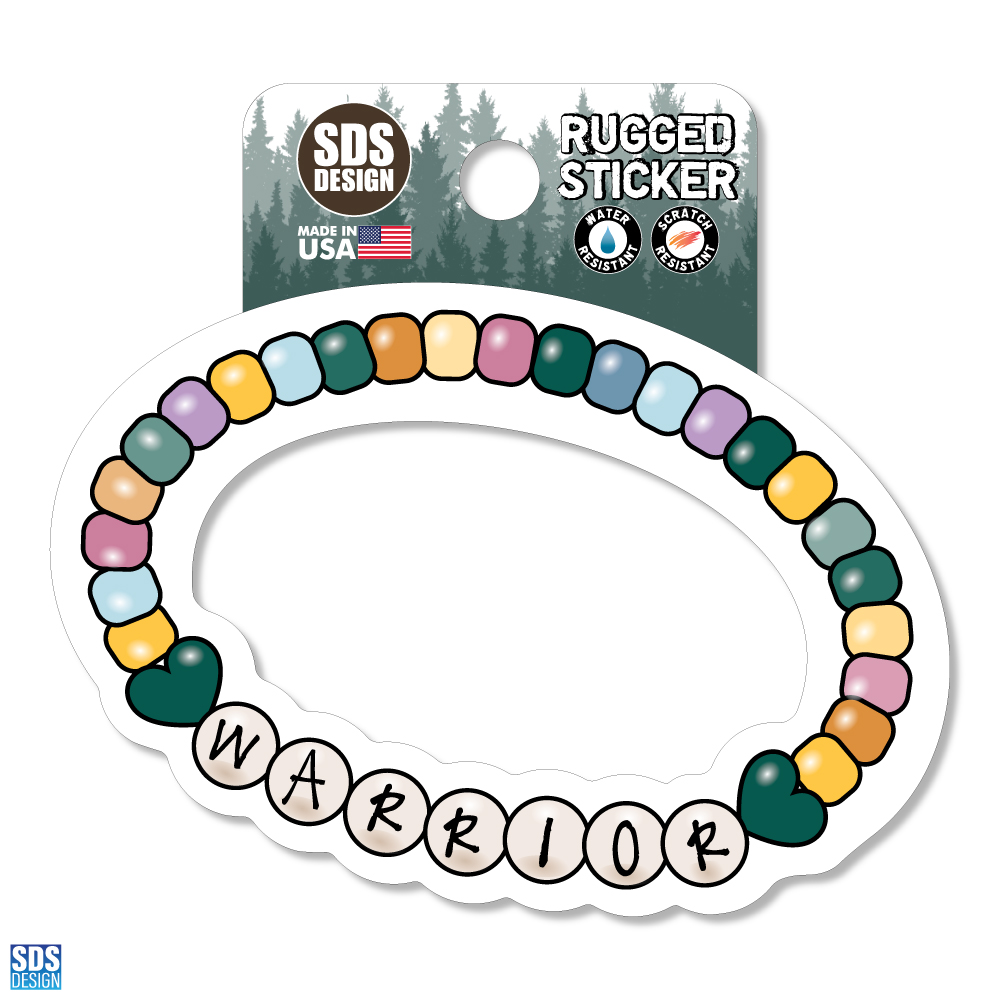 Wayne State Friendship Bracelet Sticker- 3.5 inch