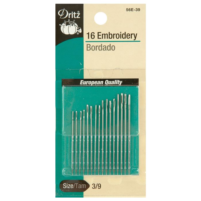 Embroidery Needles, Size 5/10, 16-Piece