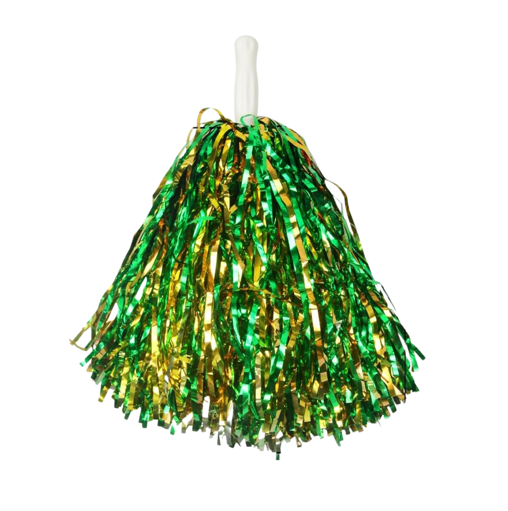 Green/Gold Pom Poms