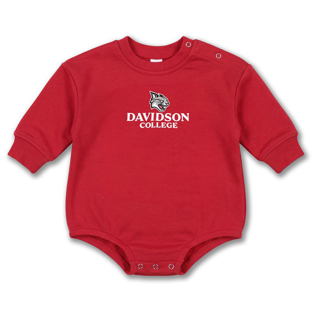 Infant Davidson College Wildcat Red Fleece Onesie