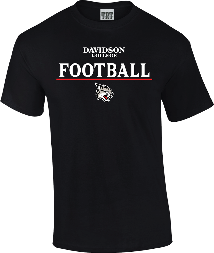 Davidson College Black Football Tee