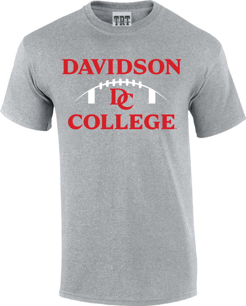 Davidson College Oxford Football Tee