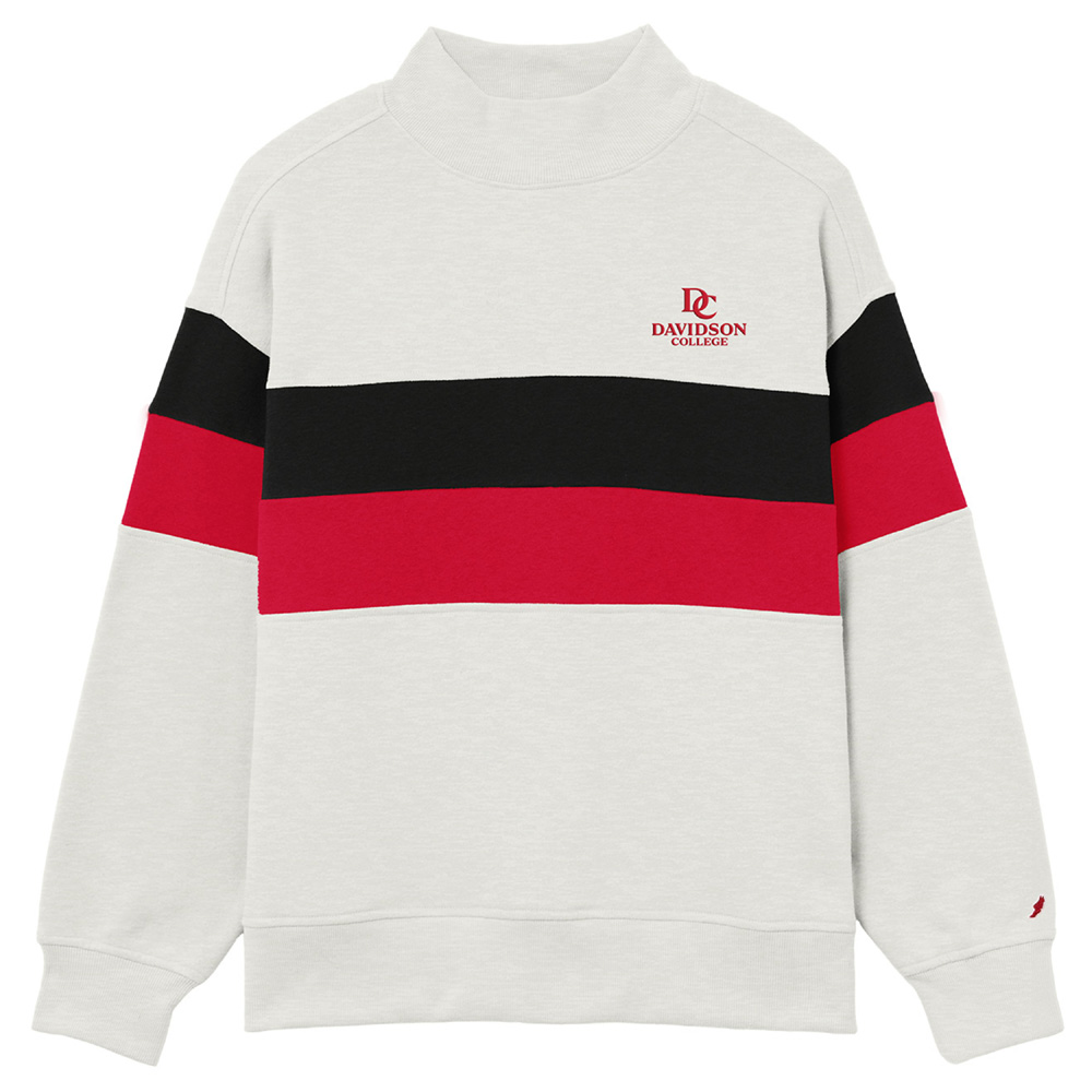 Women's League Davidson College Game Day Striped Diana Mock Crew