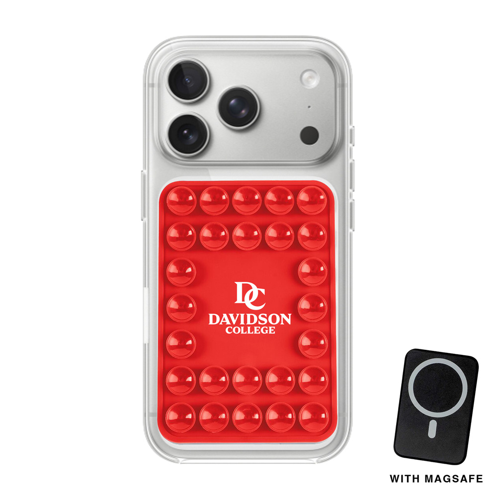 Silicone Red Suction Cup Phone Stand With Magsafe