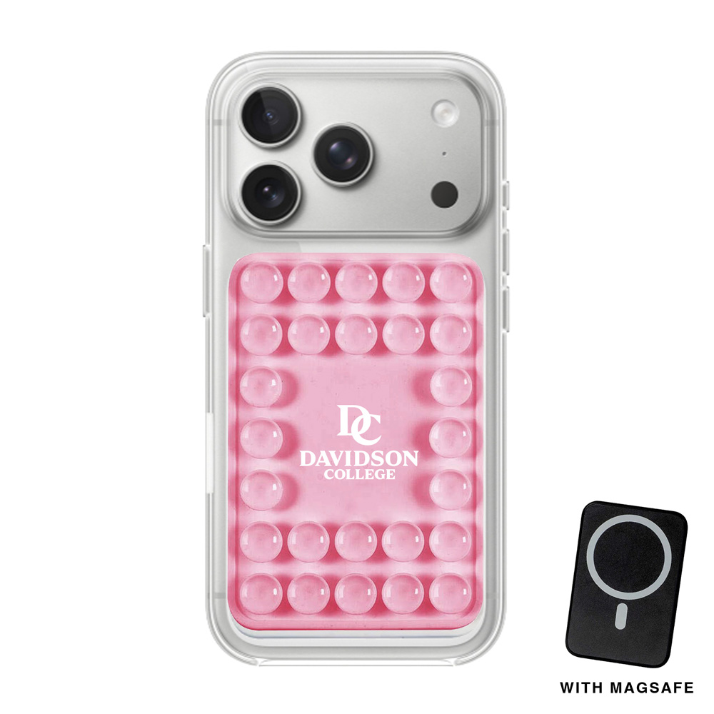 Silicone Pink Suction Cup Phone Stand With Magsafe